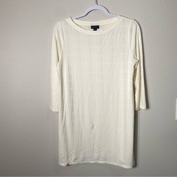 J.Jill Wearever Collection 3/4  Sleeve Ivory Tunic Blouse Women's Size Small - Picture 6 of 12